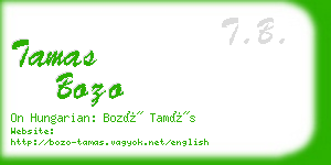 tamas bozo business card