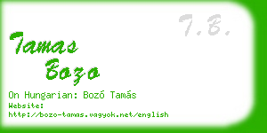 tamas bozo business card